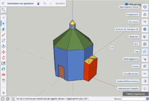 Schermata Sketchup Battistero San Giovanni